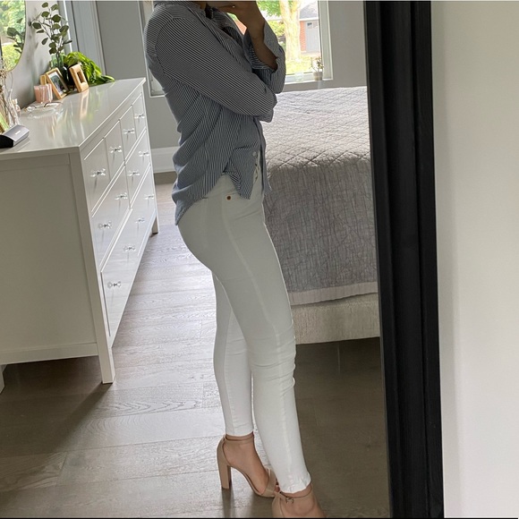 White Levi’s Mile High Super Skinny Jeans - Picture 9 of 11